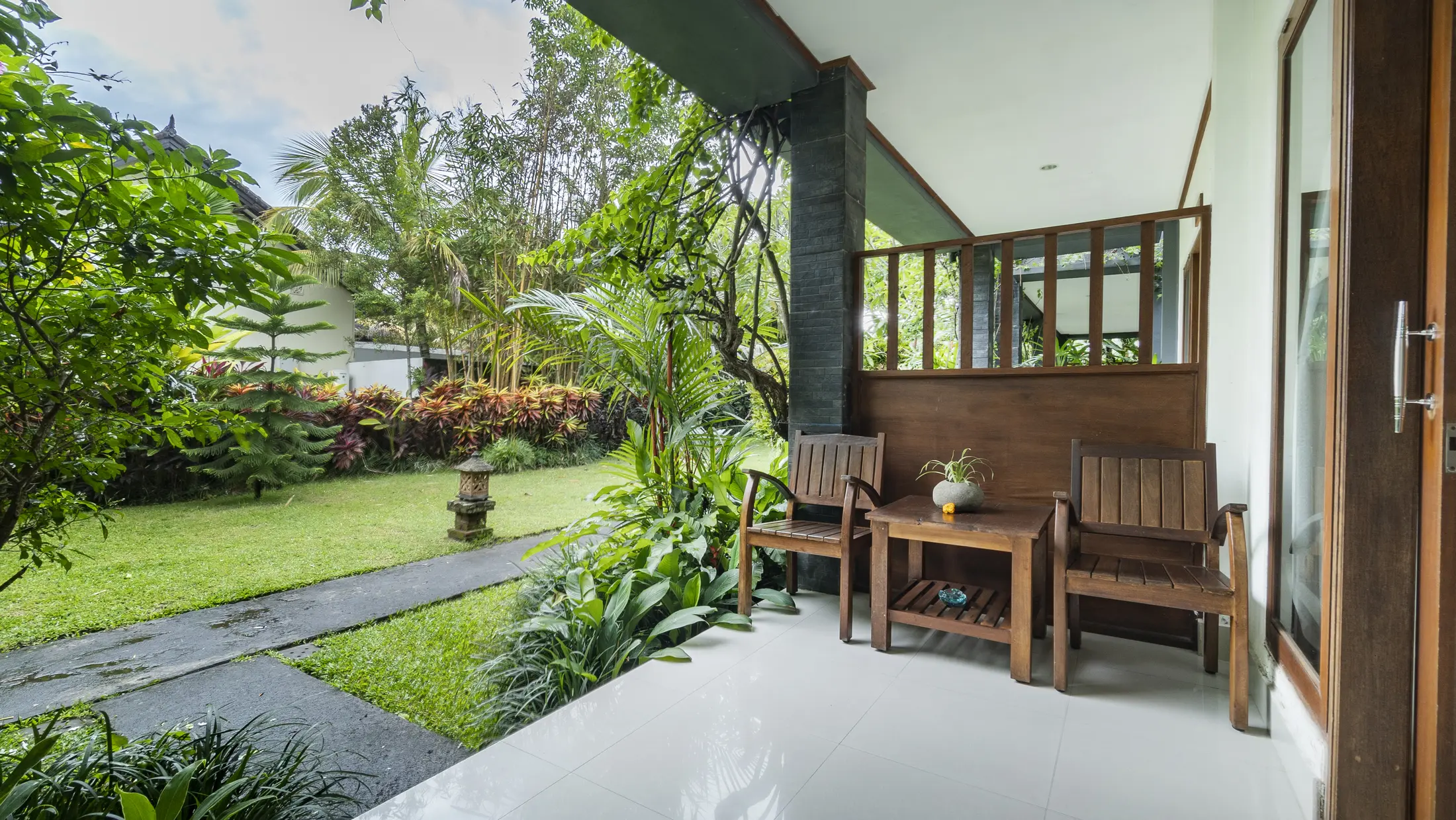 Private garden terrace at Gita Maha Hotel