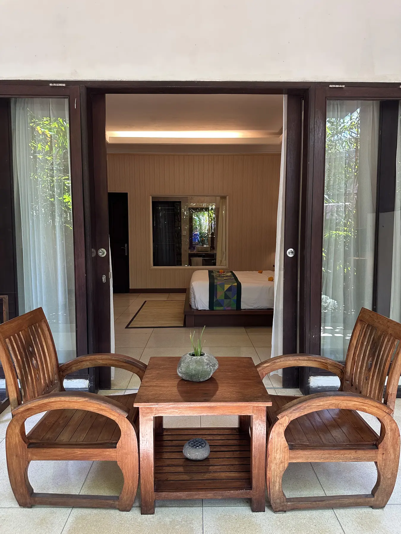 Updated Junior Suite private terrace at Gita Maha Hotel
