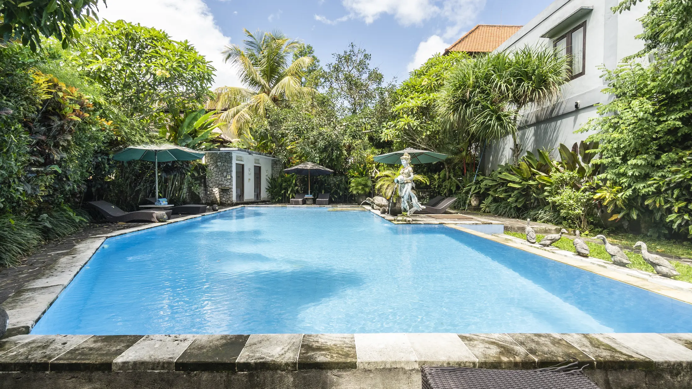 Outdoor swimming pool at Gita Maha Hotel Ubud